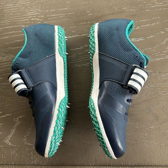 Adidas Adizero HJ Blue Green Cleats Track & Field Performance Shoes Men’s Sz 7.5 - Picture 5 of 12